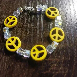Handmade peace bracelet